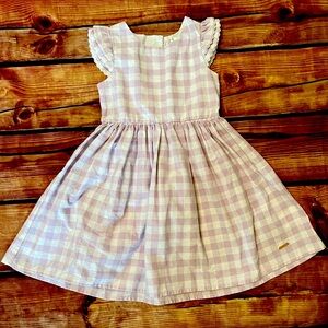 Tahari 4t lavender plaid dress